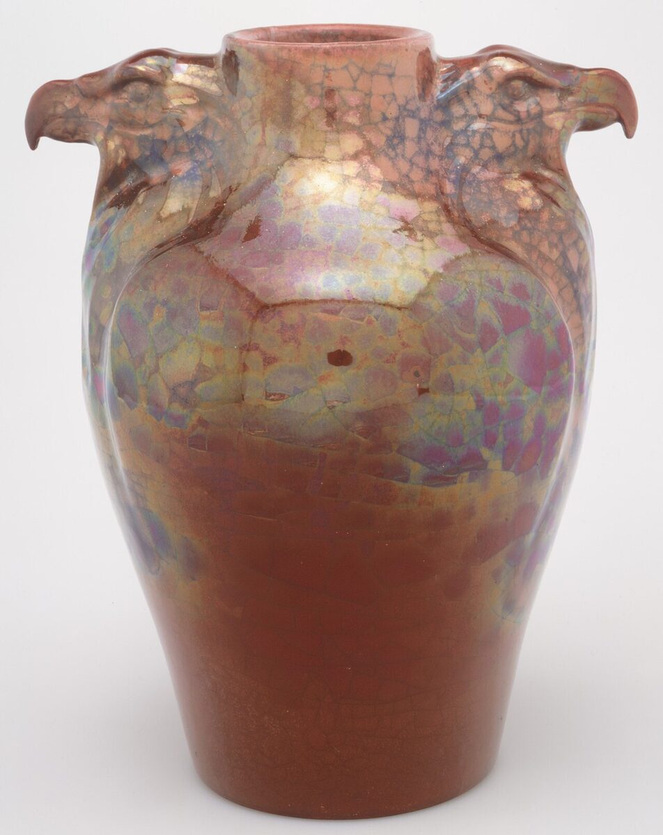 Kähler-vase med skinnende lustreglasur